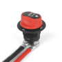 BONATECH Ligne de câble de batterie flexible en caoutchouc de silicone rouge et noir de 50 cm 6 AWG 8 AWG 10 AWG avec bornes à a