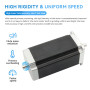 RATTMMOTOR Moteur pas à pas Nema 23 - Double tige - 4 fils - 2,8 Nm - 3 A - 1,8 degrés - 57 x 57 x 112 mm - Pour imprimante 3D -