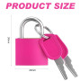 Lot de 4 cadenas pour valise - Petit cadenas avec clé - Multicolore - Pour les voyages en avion