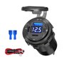 Prise USB 5 en 1 12 V - Chargeur de voiture avec interrupteur ON/OFF - Voltmètre LED - Double PD et port USB - Pour camping-car