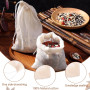 30 Pièces Sachet The, Sachet Thé Reutilisable Filter Cotton Petit Sachet Tissu Pour The en Vrac Sac Filet Pour la Cuisson des Lé