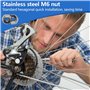100 Pièces Ecrou M6, écrous Inox 304 Inox Ecrou Frein de Blocage en Nylon pour la Maison et Les Appareils Techniques