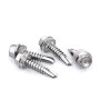 NUZAMAS Lot de 50 vis auto-perceuses en acier inoxydable 304 avec rondelle pour bois, métal 4,2 x 32 mm