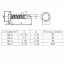 NUZAMAS Lot de 50 vis auto-perceuses en acier inoxydable 304 avec rondelle pour bois, métal 4,8 x 45 mm