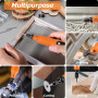 Outil Multifonction sans fil avec Lumière LED, Mini Perceuse 3 Vitesses (5000-15000 rmp), Mini Ponceuse kit 3,7 V avec 58 Access