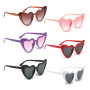 Lot de 6 Paires de Lunettes de Soleil Vintage en Forme de Coeur pour Femme - Style Hippie - lunette coeur - Pour Fête