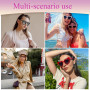 Lot de 6 Paires de Lunettes de Soleil Vintage en Forme de Coeur pour Femme - Style Hippie - lunette coeur - Pour Fête, lunette f