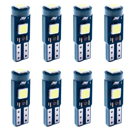 Vidsmow 10 PCS T5 W3W Ampoule à 2721 27 37 286 PC74 LED