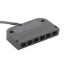 Répartiteur LED 6 sorties mini-prise câble de longueur 10 cm noir