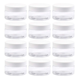 BUYGOO 100ML Cosmétiques Vide en plastique transparent vide avec capuchons pour perles