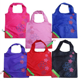 Garden Of Arts Élégant sac de courses pliable en nylon écologique en forme de fraise