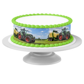 Ruban tracteur comestible - 4 pièces de 24cm x 5cm pour des gâteaux jusqu'à 30 cm à manger avec - décoration créative pour gâtea