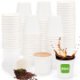 Kleemeiero 200PCS Gobelets en Papier 80ML Gobelet en Carton Blanc Gobelets à Café en Papier Gobelet Biodégradables Tasse Cafe Ca
