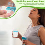 Kleemeiero 200PCS Gobelets en Papier 80ML Gobelet en Carton Blanc Gobelets à Café en Papier Gobelet Biodégradables Tasse Cafe Ca