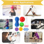 Boule de massage,Balle de massage,rouleau masseur, balle lisse lacrosse et balles à picots - Réflexologie Acupression, Fascite p