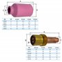ELCAN Consommables et accessoires professionnels pour torche de soudage TIG série WP 17 18 26 avec buses en céramique, buses, co