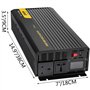 VEVOR Convertisseur Pur Sinus, DC 12V à AC 240V Convertisseur de Tension, 2000W LCD et Télécommande Onduleur à Onde Sinusoïdale 