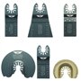 6 x TopsTools FAKA6 Fast Fit Mix Lames pour Dewalt
