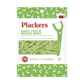 PLACKERS - 8105199 - Porte-Fil Dentaire Coudé Sachet de 75 Unités