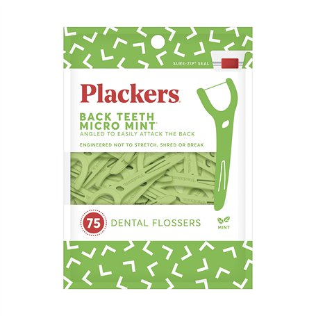 PLACKERS - 8105199 - Porte-Fil Dentaire Coudé Sachet de 75 Unités
