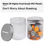 Mczcent Petite Tirelire-4 PACK, Petit Tirelires Transparente Plastique pour Pièces en Euros, Peu Mini Tire Lire Piggy Coin Money