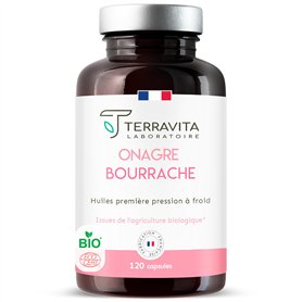 ONAGRE et BOURRACHE | Huiles BIO Première Pression à Froid | 120 Capsules de 500 mg | Hydratation de la Peau en Profondeur | Rég