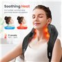 Comfier Masseur Cervical Shiatsu, 4D Massage Dos et Cou Épaules Avec Chauffage, Appareil De Massage ÉLectrique Rechargeable Pour