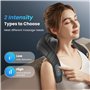 Comfier Masseur Cervical Shiatsu, 4D Massage Dos et Cou Épaules Avec Chauffage, Appareil De Massage ÉLectrique Rechargeable Pour