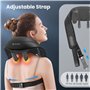 Comfier Masseur Cervical Shiatsu, 4D Massage Dos et Cou Épaules Avec Chauffage, Appareil De Massage ÉLectrique Rechargeable Pour
