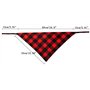 CHUKCHI Lot de 4 Bandanas à Carreaux pour Chien - Mouchoirs réglables Foulard Lavable Bandana réversible en Coton avec Corde Con