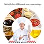 Lot de 6 bouteilles en plastique Squeeze Sauce à condiments Distributeur avec ensemble de Cap, pour maison Restaurant Ketchup, M