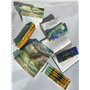 Lot de 7 toiles de coton imprimées de haute précision de 20 x 25 cm de Van Gogh, tissu pour la couture, la confection de sacs, l