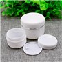 6 Pcs 8 oz (250ml) Bocaux cosmétiques en plastique blanc avec doublures intérieures et couvercles de dôme Contenants cosmétiques