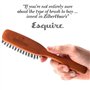 ZilberHaar - Brosse Cheveux & Barbe Long - 100% Poils Véritable de Sanglier Rigide de 1ere Coupe - Soin du Visage Hommes Compati