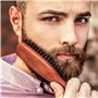 ZilberHaar - Brosse Cheveux & Barbe Long - 100% Poils Véritable de Sanglier Rigide de 1ere Coupe - Soin du Visage Hommes Compati