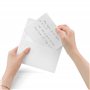 VANRA Lot de 100 cartes de vœux vierges blanches avec enveloppes A6 autocollantes pour cartes de remerciement, invitations de ma