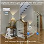 Feallive Applique Murale Interieur avec Détecteur de Mouvement, avec Batterie Rechargeable Contrôle Tactile 3 Niveaux de Luminos
