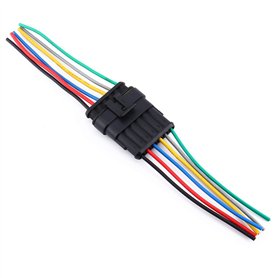 Qiilu 1PC Nouveau 3/4/5/6 Pin Way Voiture Imperméable Auto Fil Électrique Connecteur Plug（6 Pin）