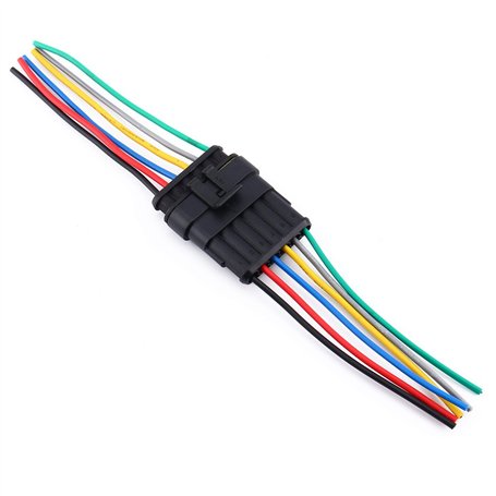 Qiilu 1PC Nouveau 3/4/5/6 Pin Way Voiture Imperméable Auto Fil Électrique Connecteur Plug（6 Pin）
