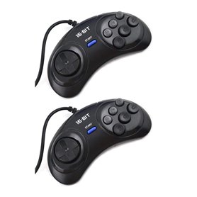 Link-e : 2 X manette 6 boutons compatible avec console de jeu SEGA Megadrive