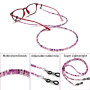 YUDAWN Lot de 4 chaînes de lunettes de soleil - Cordon coloré pour lunettes de soleil - Pour femme - Accessoires de lunettes, Vi