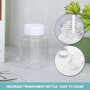 ReaJoys Lot de 12 bouteilles vides en plastique transparent avec couvercles pour jus d'eau et lait 100 ml