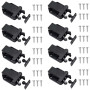 ReaJoys Lot de 12 bouteilles vides en plastique transparent avec couvercles pour jus d'eau et lait 100 ml