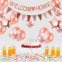 HCRXVV Lot de 22 Guirlandes de Bienvenue - Décoration de Ballon Avec Bannière - Pour Inauguration de Crémaillère, Famille, Retou