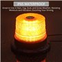 40W Gyrophare LED Orange, Justech 40 LEDs Gyrophare Magnétique E-Mark IP67 Étanche pour 12V/24V VéhiculePhare d'Avertissement Cl