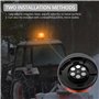 40W Gyrophare LED Orange, Justech 40 LEDs Gyrophare Magnétique E-Mark IP67 Étanche pour 12V/24V VéhiculePhare d'Avertissement Cl