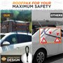 RoofPax 4 + 2 Crochets de Porte de Voiture pour sécuriser Les Porte-Bagages de Voiture. Ultra résistant, Double revêtement, 100%