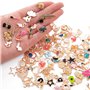 xolear 100 Pièces Pendentifs à Breloques en Email, Colorés Breloques de Doré Émail Alliage, Mixtes Minuscules Pendentifs pour la