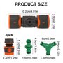 prota Lot de 6 raccords de tuyau d'arrosage - Double prise - Avec valve de régulation