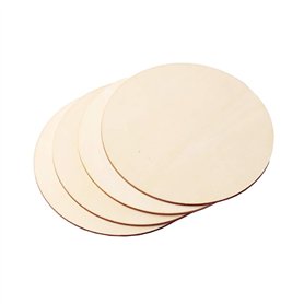 FSSTUD 4 Pièces 30cm Ronde Disque de Bois Rondin de Bois Tranche de Bois pour Bricolage Ornements